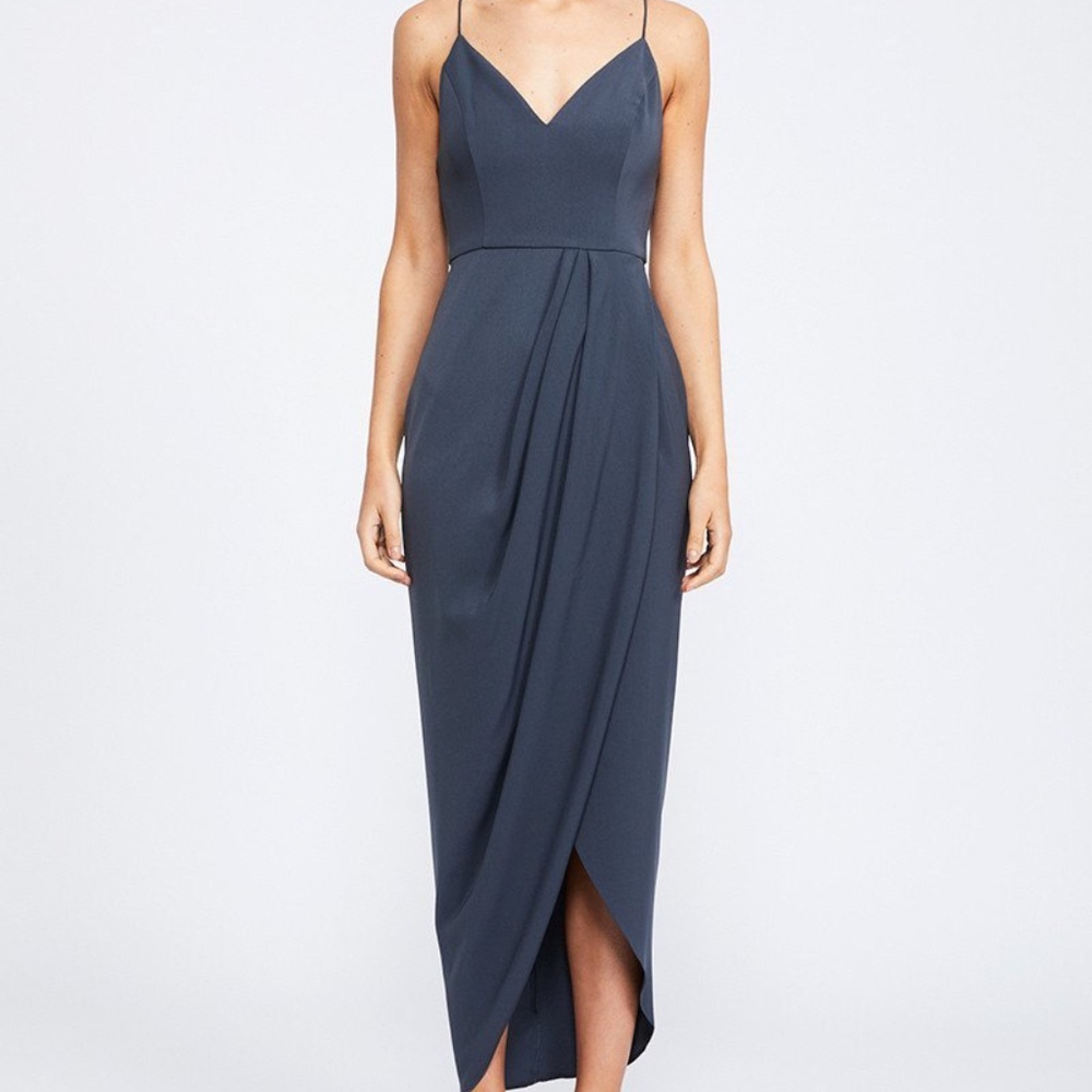 Shona Joy Gray Tulip Wrap Dress